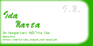 ida marta business card